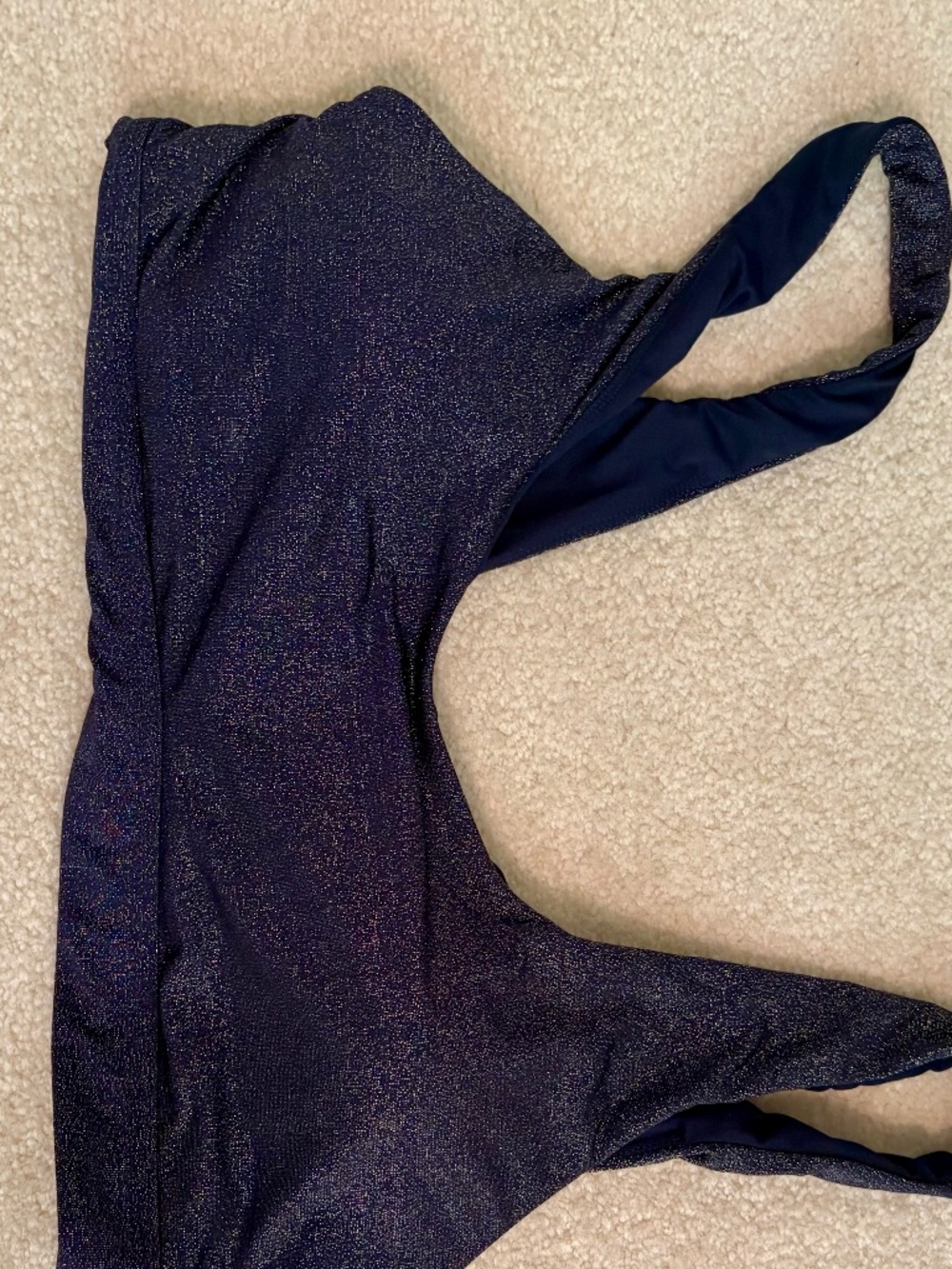Andie Ventura Sparkle Navy Bikini Top